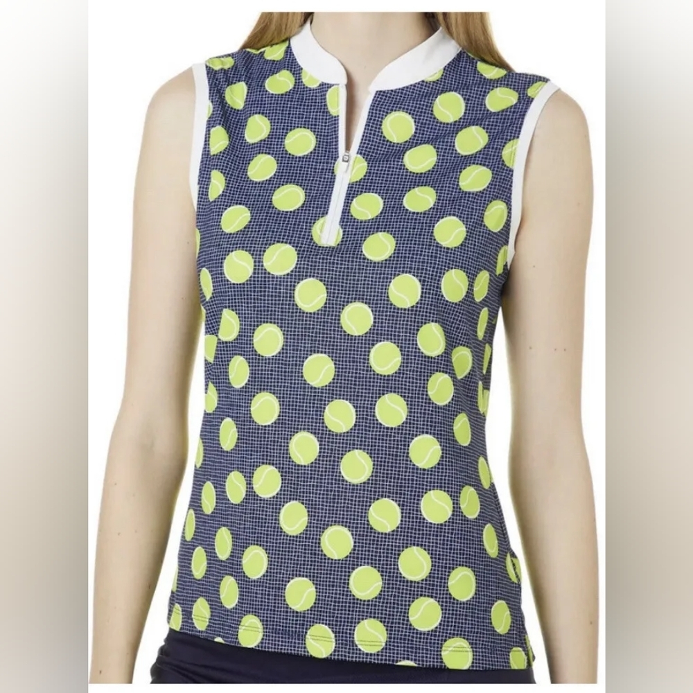 Lillie Green Women's Performance Athletic Top Shirt Tennis‎ Polo Size- PS NWOT